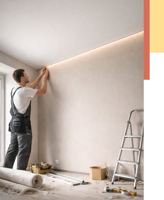 Теневые натяжные потолки в таре от 8436 руб. под ключ | ОТДЕЛОЧНИК-Тар