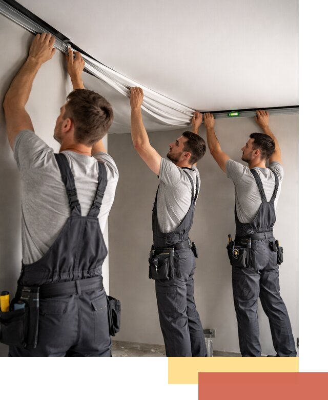 Теневые натяжные потолки в таре: монтаж и отделка быстро и качественно