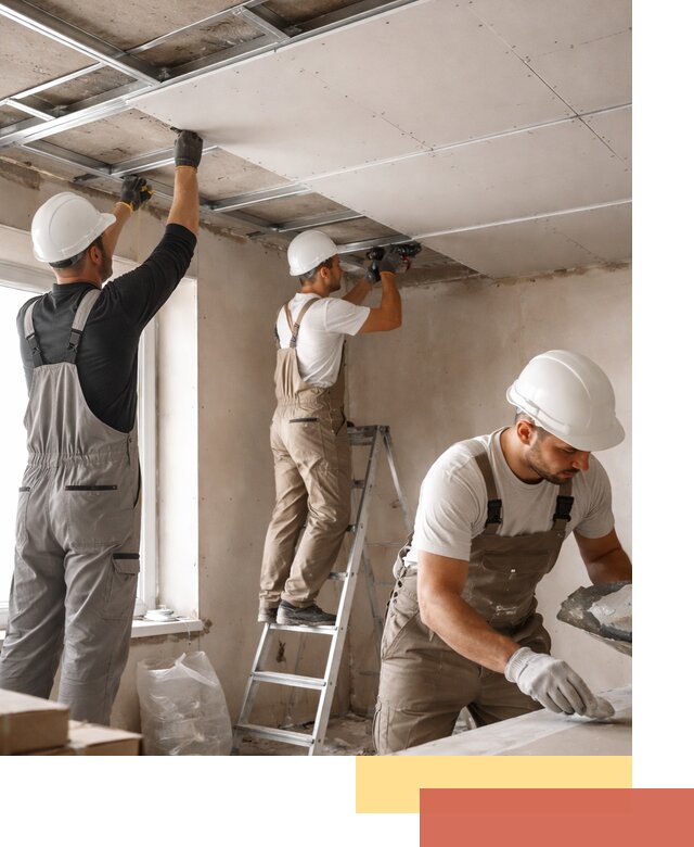 Одноуровневый потолок из гипсокартона в таре — монтаж и отделка