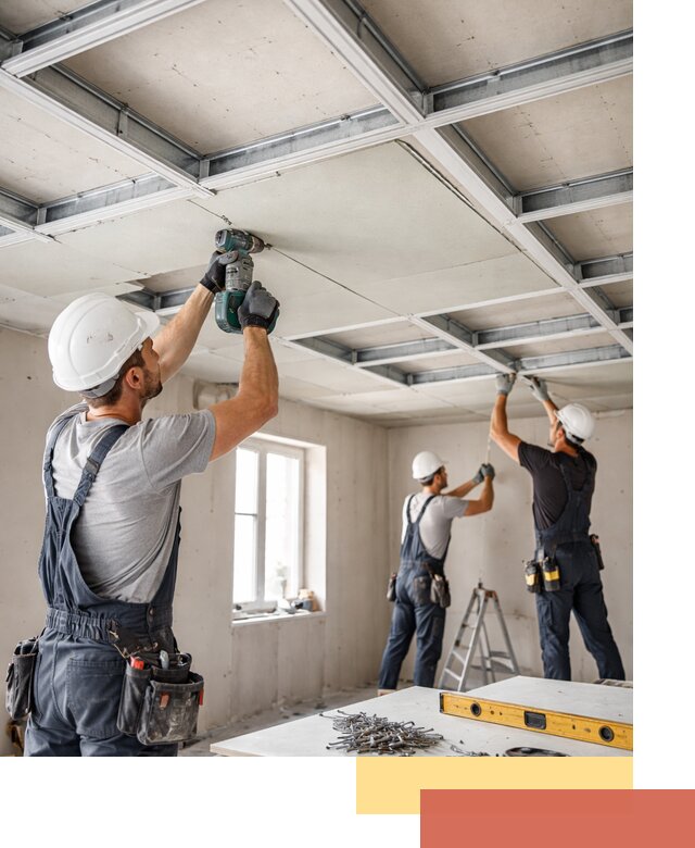 Кессонный потолок из гипсокартона под ключ в таре