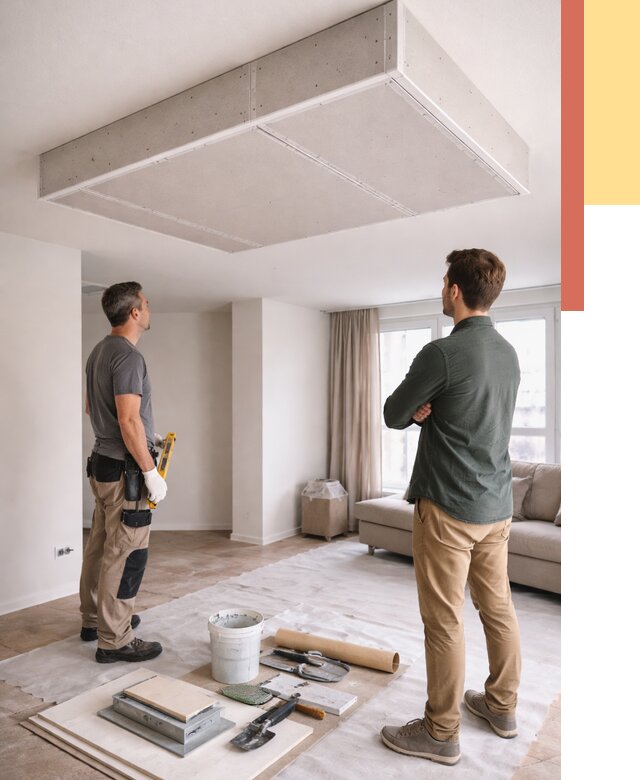 Короб на потолке из гипсокартона в таре от 2263 руб. — монтаж и услуги под ключ | ОТДЕЛОЧНИК-Тар