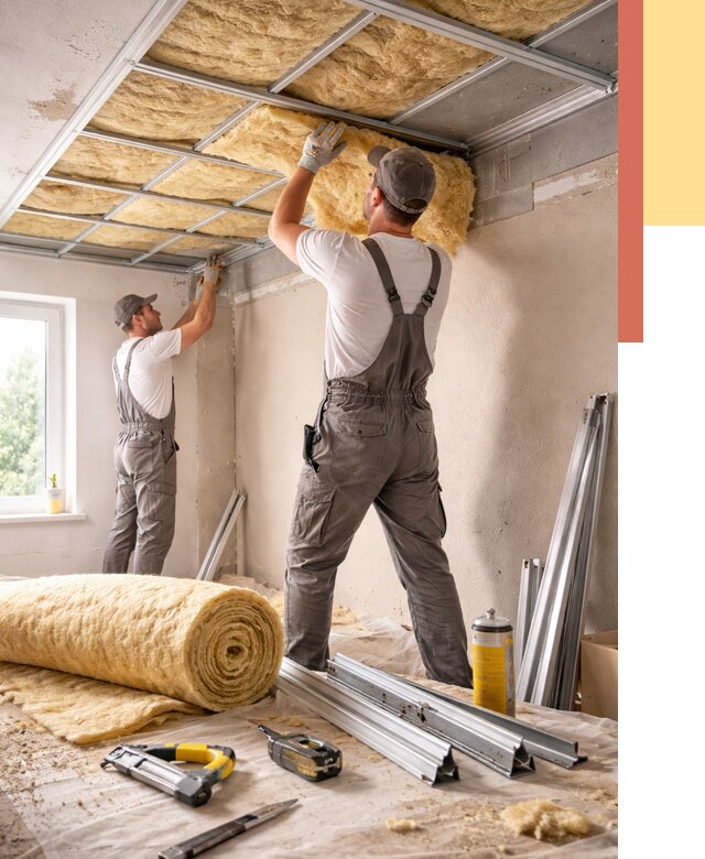 Утепление потолка в таре от 7407 руб/м2 — недорого, быстро, под ключ | ОТДЕЛОЧНИК-Тар