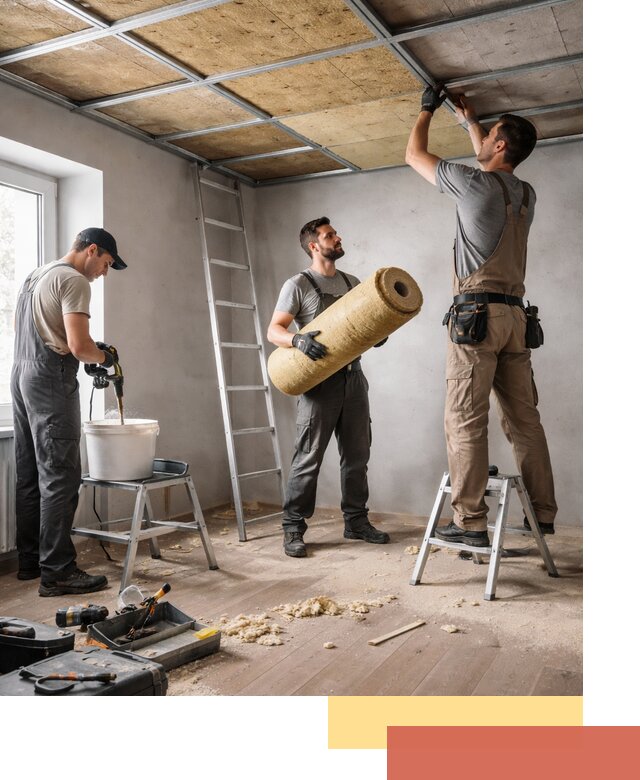 Шумоизоляция потолка в таре: профессиональный монтаж и отделка